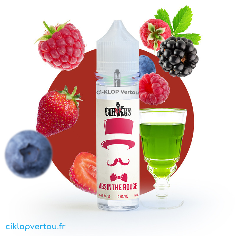 E-liquide Absinthe Rouge 50ml - Cirkus - ciklopvertou.fr cigarette électronique 44