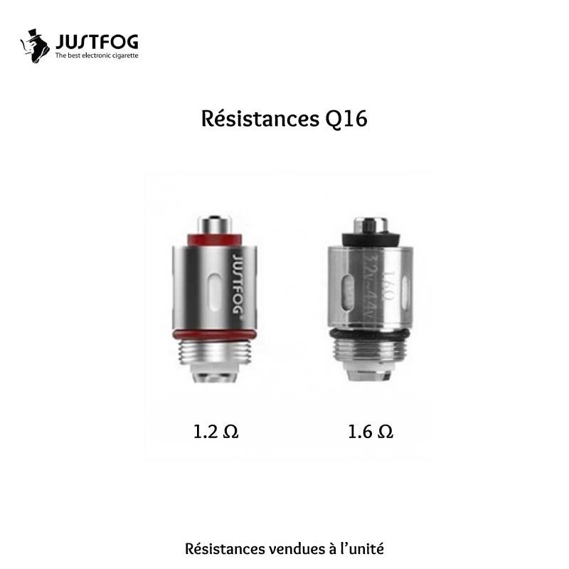 Resistances Q16 - Justfog - ciklopvertou.fr cigarette électronique 44